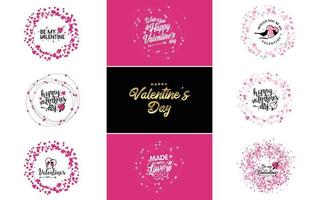 Be My Valentine lettering with a heart design. suitable for use in Valentine's Day cards and invitations vector