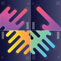 Modish Style Abstractions in Color Pack of 4 Vector Illustrations