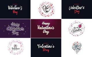 Love word art design with a heart-shaped background and a bokeh effect vector