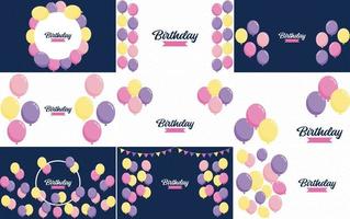 Happy Birthday in a sleek. modern font with a gradient color scheme and a confetti effect vector