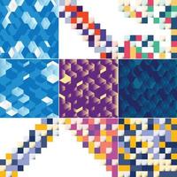 Seamless pattern of colorful blocks with a shadow effect EPS10 vector format