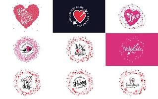 Be My Valentine lettering with a heart design. suitable for use in Valentine's Day cards and invitations vector
