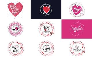 Be My Valentine lettering with a heart design. suitable for use in Valentine's Day cards and invitations vector