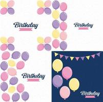 Happy Birthday design with a vintage. typewriter font and a paper texture background vector