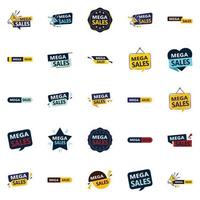 The Mega Sale Vector Pack 25 Dynamic Designs for Your Advertising Needs