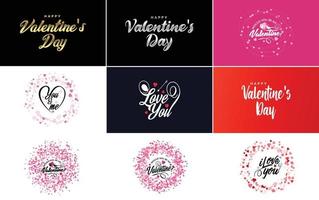 Be My Valentine lettering with a heart design. suitable for use in Valentine's Day cards and invitations vector
