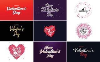 Love word art design with a heart-shaped gradient background vector