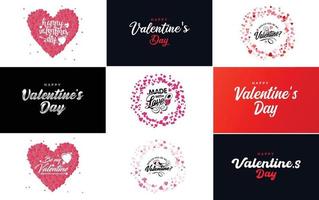 Love word art design with a heart-shaped background and a sparkling effect vector