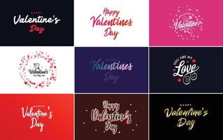 Be My Valentine lettering with a heart design. suitable for use in Valentine's Day cards and invitations vector