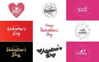 Love word art design with a heart-shaped gradient background vector