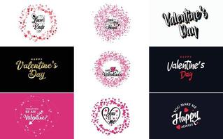 Be My Valentine Valentine's holiday lettering for greeting card vector