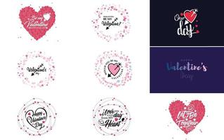 Be My Valentine Valentine's holiday lettering for greeting card vector