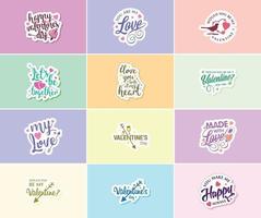 Valentine's Day Graphics Stickers to Share Your Love and Affection vector