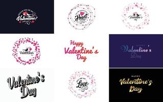 Be My Valentine lettering with a heart design. suitable for use in Valentine's Day cards and invitations vector