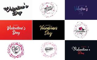 Be My Valentine lettering with a heart design. suitable for use in Valentine's Day cards and invitations vector