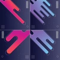 Pack of 4 Abstract Vector Backgrounds in Color Creative Design Collection