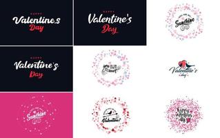 Be My Valentine lettering with a heart design. suitable for use in Valentine's Day cards and invitations vector