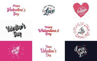 Love word art design with a heart-shaped background and a bokeh effect vector