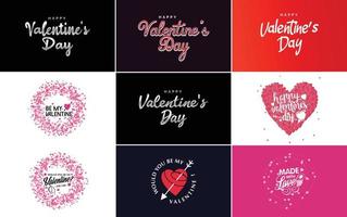 Love word art design with a heart-shaped background and a bokeh effect vector