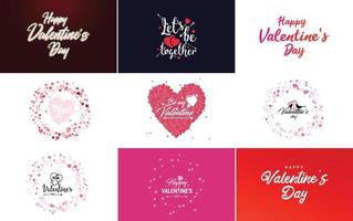 Love word art design with a heart-shaped background and a bokeh effect vector