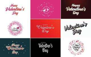 Love word art design with a heart-shaped background and a bokeh effect vector