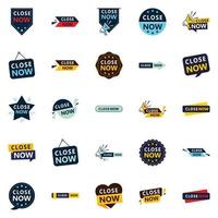 Close Now Text Banners Pack of 25 vector