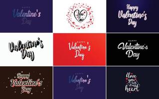 Be My Valentine lettering with a heart design. suitable for use in Valentine's Day cards and invitations vector