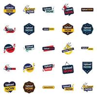 25 Editable Vector Designs in the Upload Now Bundle Perfect for Personalized Marketing and Advertising Campaigns