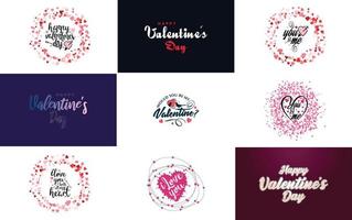 Be My Valentine lettering with a heart design. suitable for use in Valentine's Day cards and invitations vector