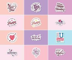 Celebrate Love with Stunning Valentine's Day Graphics Stickers vector