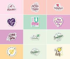 Valentine's Day Graphics Stickers to Show Your Love and Devotion vector