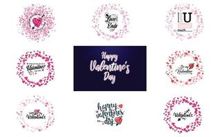 Be My Valentine lettering with a heart design. suitable for use in Valentine's Day cards and invitations vector