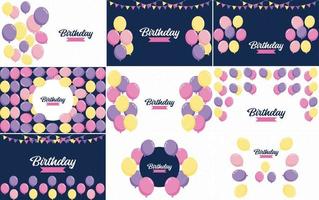 Happy Birthday in a sleek. modern font with a gradient color scheme and a confetti effect vector