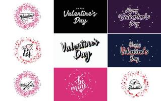 Love word art design with a heart-shaped background and a bokeh effect vector