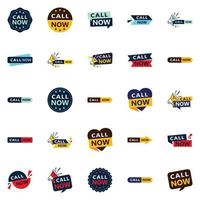 25 Versatile Typographic Banners for promoting calls in different contexts vector