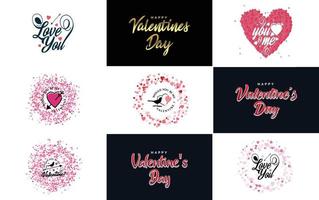 Be My Valentine lettering with a heart design. suitable for use in Valentine's Day cards and invitations vector