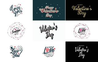 Be My Valentine lettering with a heart design. suitable for use in Valentine's Day cards and invitations vector