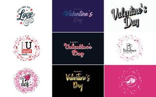 Love word art design with a heart-shaped gradient background vector