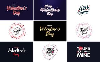 Be My Valentine lettering with a heart design. suitable for use in Valentine's Day cards and invitations vector