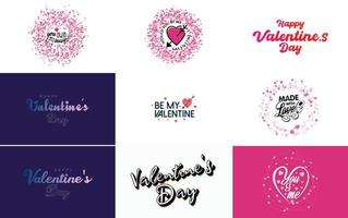 Love word art design with a heart-shaped background and a bokeh effect vector