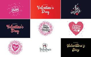 Be My Valentine lettering with a heart design. suitable for use in Valentine's Day cards and invitations vector