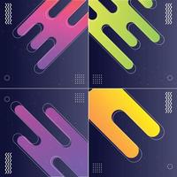 Abstract Geometric Gradient Designs with Minimalistic Fluid Shapes vector