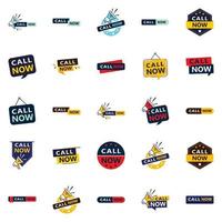 25 Versatile Typographic Banners for promoting calling across platforms vector