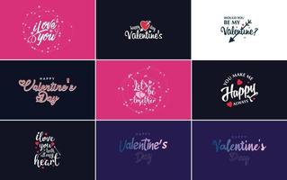 Valentine's lettering with a heart design. suitable for use in Valentine's Day cards and invitations vector