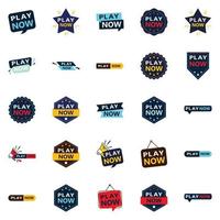 25 Professional Play Now Banners to Elevate Your Brand vector