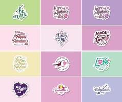 Valentine's Day Graphics Stickers to Share Your Love and Affection vector