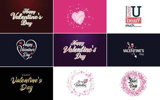 Be My Valentine lettering with a heart design. suitable for use in Valentine's Day cards and invitations vector