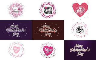 Be My Valentine lettering with a heart design. suitable for use in Valentine's Day cards and invitations vector