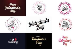 Valentine lettering with a heart design. suitable for use in Valentine's Day cards and invitations vector