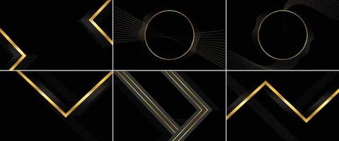 Abstract black and gold luxury background vector